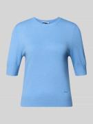 s.Oliver RED LABEL Slim Fit T-Shirt aus Viskose-Mix in Ocean, Größe 34