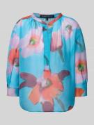 Luisa Cerano Regular Fit Blus aus Baumwoll-Seiden-Mix in Tuerkis, Größ...