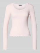 REVIEW Longsleeve mit Rundhalsausschnitt in Rose, Größe S