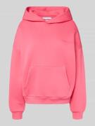 REVIEW Oversized Hoodie mit Kapuze in Neon Pink, Größe L