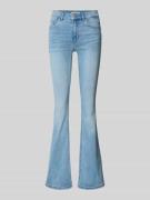 REVIEW Flared Fit Jeans im 5-Pocket-Design in Hellblau, Größe 24