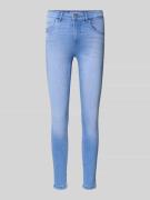 REVIEW Skinny Jeans mit mittelhohem Bund in Hellblau, Größe 25