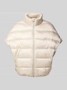 Milano Italy Steppweste mit Stehkragen in Ecru, Größe 34