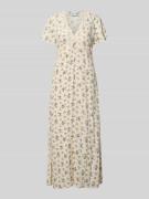Jake*s Casual Midikleid aus Viskose mit floralem Muster in Beige, Größ...