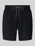 PUMA Badeshorts mit Seitentaschen und Reißverschlusstasche hinten in B...