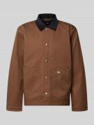 Dickies Jacke mit Umlegekragen und Label-Detail in Dunkelbraun, Größe ...