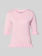 FREE/QUENT Regular Fit T-Shirt aus Viskose-Mix Modell 'Katie' in Pink,...