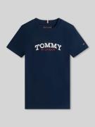 Tommy Hilfiger Teens Regular Fit T-Shirt aus reiner Baumwolle in Marin...
