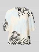 s.Oliver BLACK LABEL Regular Fit Blusenshirt in Plissee-Optik in Offwh...