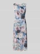 Swing Regular Fit Midikleid mit Raffungen in Bleu, Größe 34