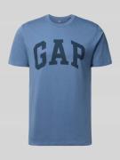 GAP T-Shirt mit Logo und Rundhalsausschnitt in Jeansblau, Größe L