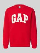 GAP Sweatshirt mit Logo und Rundhalsausschnitt in Rot, Größe L