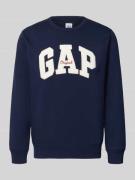 GAP Sweatshirt mit Logo und Rundhalsausschnitt in Marine, Größe L