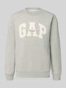 GAP Sweatshirt mit Logo und Rundhalsausschnitt in Hellgrau Melange, Gr...