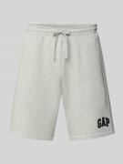 GAP Sweatshorts mit elastischem Bund in Hellgrau Melange, Größe L