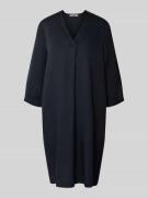 Lanius Knielanges Tunikakleid aus Lyocell in Marine, Größe 34
