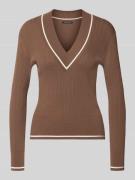 ARMANI EXCHANGE Slim Fit Pullover aus Viskose-Mix in Strick-Optik in S...