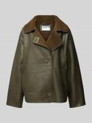 Jake*s Casual Jacke in Leder-Optik in Schilf, Größe S