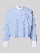 MAX&Co. Relaxed Fit Hemdbluse mit Stehkragen Modell 'CALA' in Bleu, Gr...