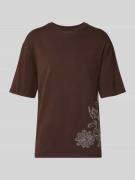 Scotch & Soda Loose Fit T-Shirt mit Stitchings in Schoko, Größe L