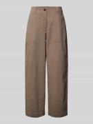 Marc O'Polo Barrel Fit Hose aus Baumwoll-Mix in Taupe, Größe 34