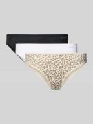 Skiny Slim Fit Slips mit Logo-Print im 3er-Pack in Beige, Größe 36
