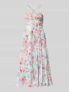 ADLYSH Regular Fit Midikleid in Plissee-Optik in Hellblau, Größe L