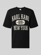 KARL KANI Oversized Fit T-Shirt mit Logo-Print Modell 'Heritage' in Bl...