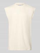 KARL KANI T-Shirt mit Label-Stitching in Offwhite, Größe L