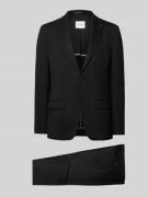 Roy Robson Slim Fit Anzug in unifarbenem Design in Black, Größe 102