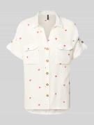 Vero Moda Comfort Fit Bluse aus reiner Viskose Modell 'BUMPY' in Weiss...