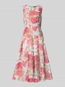 Adrianna Papell Regular Fit Midikleid mit floralem Allover-Stitching i...