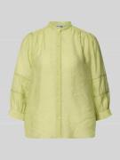 More & More Regular Fit Bluse mit 3/4-Arm in Hellgruen, Größe 34