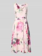 Vera Mont Knielanges Cocktailkleid mit Bindegürtel in Hellrosa, Größe ...