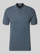 Drykorn Slim Fit Poloshirt Modell 'Triton' in Ocean, Größe L