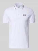 EA7 Emporio Armani Regular Fit Poloshirt mit Logo-Print in Weiss, Größ...