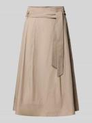 Christian Berg Woman Regular Fit Midirock in Falten-Optik in Beige, Gr...
