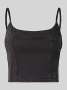 Levi's® Slim Fit Crop Top aus reiner Baumwolle Modell 'JADINE' in Blac...