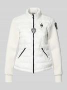 Blauer USA Steppjacke mit Label-Patches Modell 'HASKEL' in Weiss, Größ...