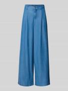 Marc Cain Wide Fit Jeans aus reinem Lyocell mit Bundfalten in Bleu Mel...