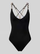 BOSS Badeanzug mit Flechtdetails Modell 'BRAID' in Black, Größe L