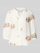 Apricot Regular Fit Bluse aus Viskose-Mix mit Stitchings in Ecru, Größ...