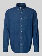 GAP Regular Fit Jeanshemd mit Button-Down-Kragen in Dunkelblau, Größe ...