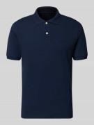 GAP Slim Fit Poloshirt mit Label-Stitching in Marine, Größe L