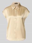 Luisa Cerano Regular Fit Bluse aus Seide mit Knopfleiste in Sand, Größ...