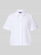 JOOP! Regular Fit Bluse mit Lochstickerei Modell 'Blanc' in Weiss, Grö...