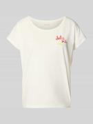 Christian Berg Woman Pyjama-Oberteil mit Motiv in Offwhite, Größe L