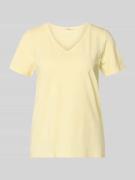 s.Oliver RED LABEL Regular Fit T-Shirt aus Baumwoll-Mix in Hellgelb, G...