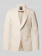 BOSS Leinensakko mit Paspeltaschen Modell 'Huge' in Beige, Größe 28