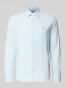 Tommy Jeans Regular Fit Freizeithemd aus Leinen-Baumwoll-Mix in Hellbl...